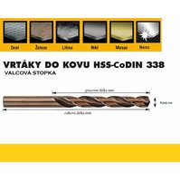Vrták HSS-Co 5%   3,0x033/065mm DIN338 OREN