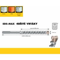 Vrták SDS-Max 20x400/520mm 4-břité, DeWalt